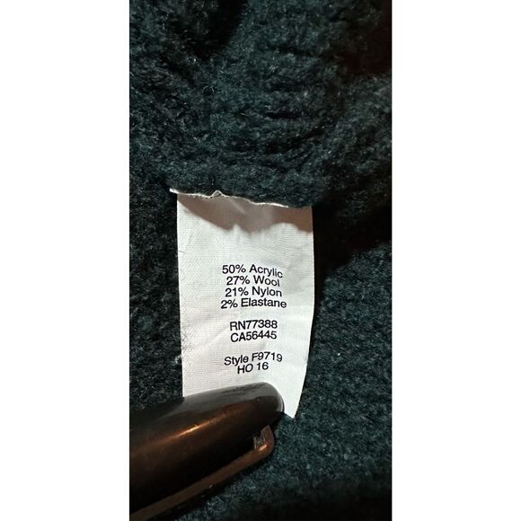 Madewell Southfield Mockneck Sweater Wool Blend sz Small Green - Picture 9 of 9